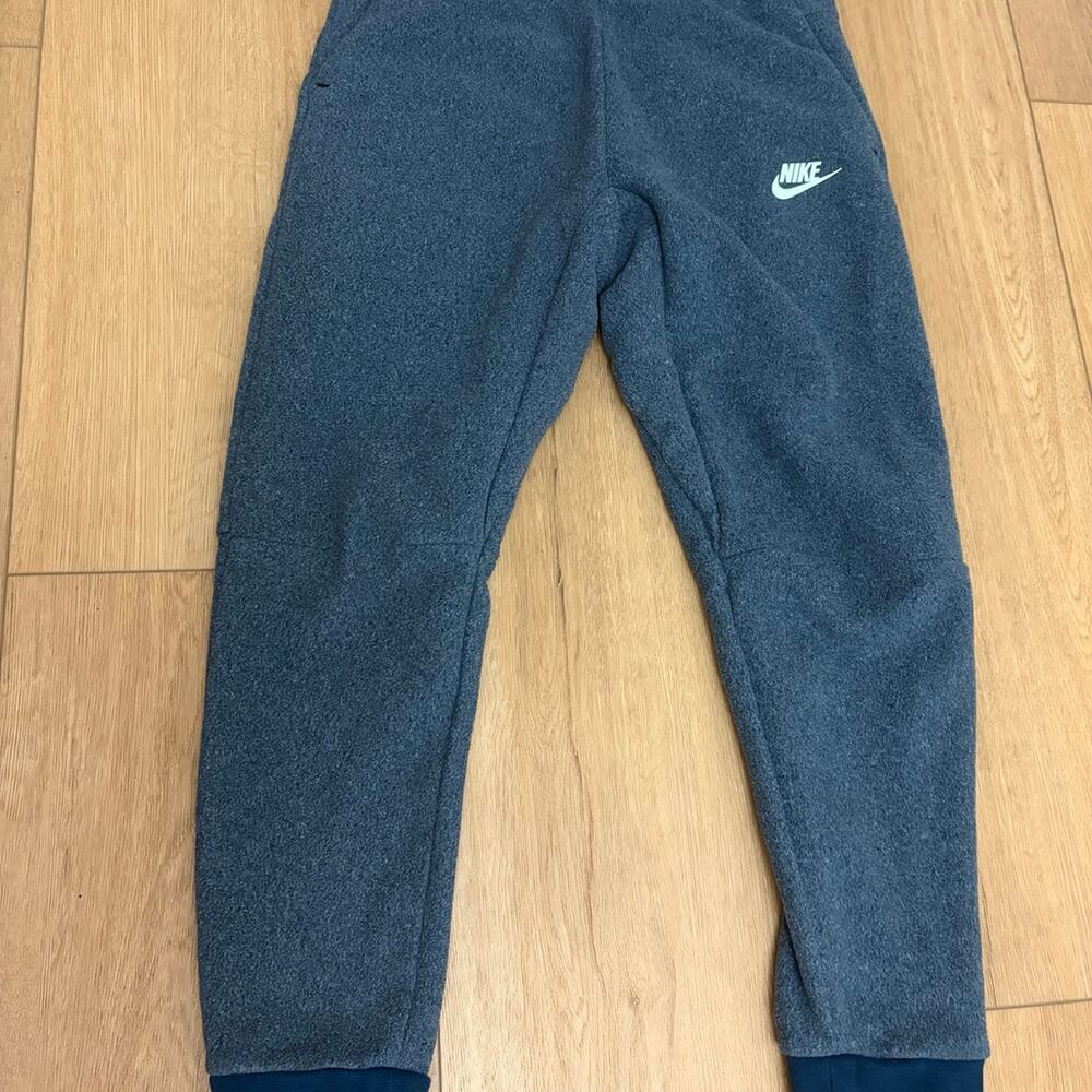 Nike Boys Medium 10-12 Fleece Jogger Sweatpants Blue Athletic EUC